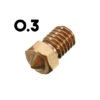 30543-Pico de Bronce 0.3mm Filamento 1.75 - nozzle Hotend E3D C8