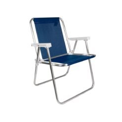 Silla alta aluminio sannet MOR color AZUL Medidas: 53 cm × 54,5 cm × 72,5 cm Peso máximo soportado: 110 kg