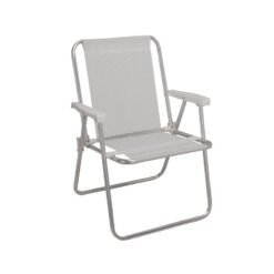Silla alta aluminio sannet MOR color blanco Medidas: 53 cm × 54,5 cm × 72,5 cm Peso máximo soportado: 110 kg
