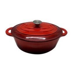 Olla oval de hierro esmaltado rojo degradado 30 cm VONNE CCN058