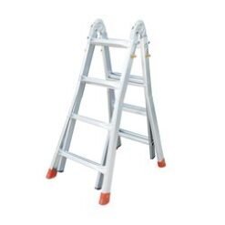 Escalera de aluminio 4x4 con pies extensibles 3,63 m MIYAWA DEEI-E363