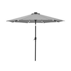 Sombrilla solar gris con luz interna KUSHIRO FSSI-0001