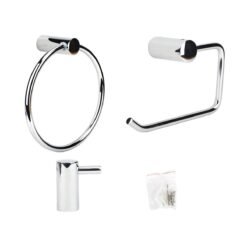 Set de accesorios metálicos para baño 3 piezas línea Marve GLOA SAM-LM3