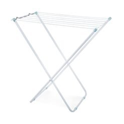 Tender de ropa, Tendedero, plegable de acero, sin alas, color blanco  MOR 006104