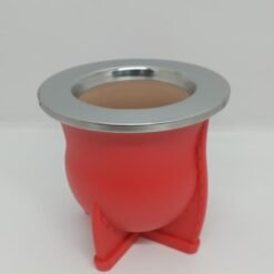 Rojo Mate LASERABLE con bombilla de acero inoxidable