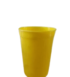 amarillo Vaso Milkshake de plastico polimero con sorbete 300 ml - AT