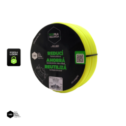 AMARILLO FLUO SIN CARRETEL PLA HELLBOT Filamento 3D 1,75mm x 1KG ECOFILA 3610